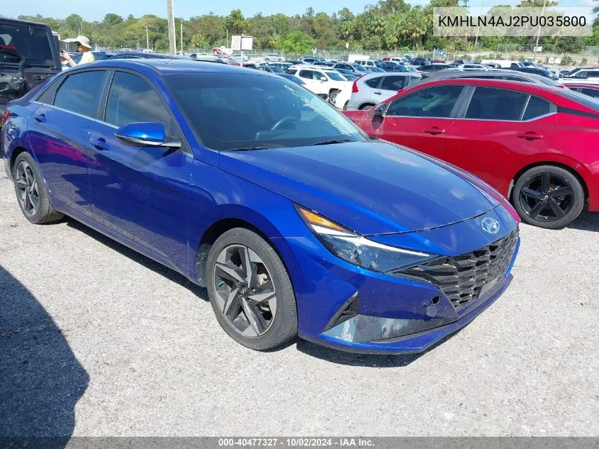 2023 Hyundai Elantra Limited VIN: KMHLN4AJ2PU035800 Lot: 40477327