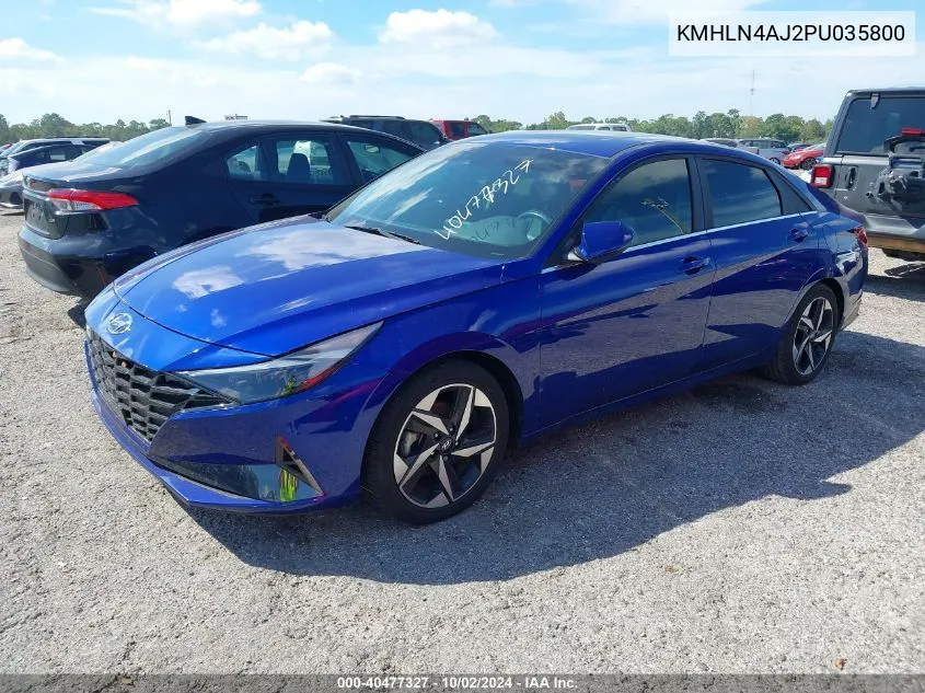 2023 Hyundai Elantra Limited VIN: KMHLN4AJ2PU035800 Lot: 40477327