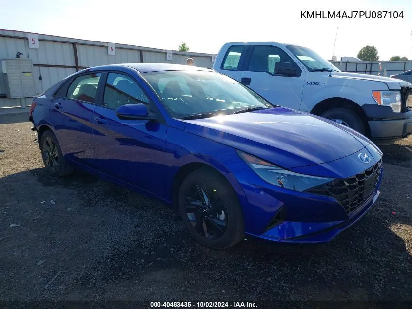 2023 Hyundai Elantra Hybrid Blue VIN: KMHLM4AJ7PU087104 Lot: 40483435