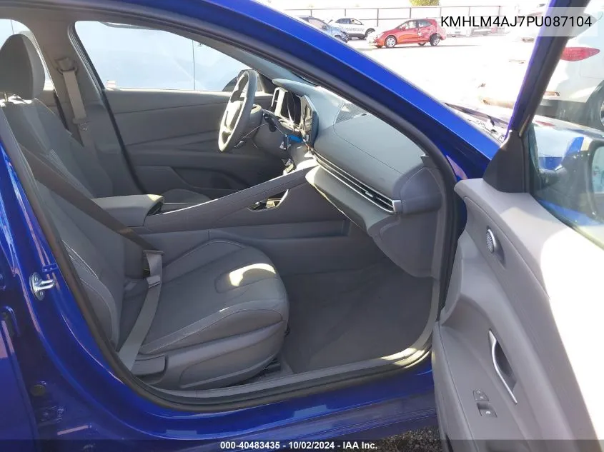 KMHLM4AJ7PU087104 2023 Hyundai Elantra Hybrid Blue