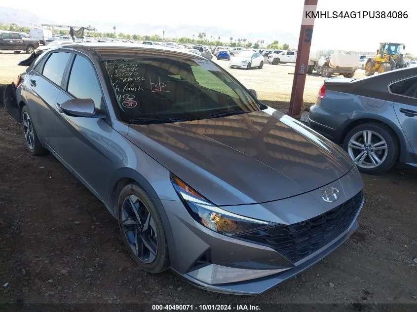 2023 Hyundai Elantra Sel VIN: KMHLS4AG1PU384086 Lot: 40490071