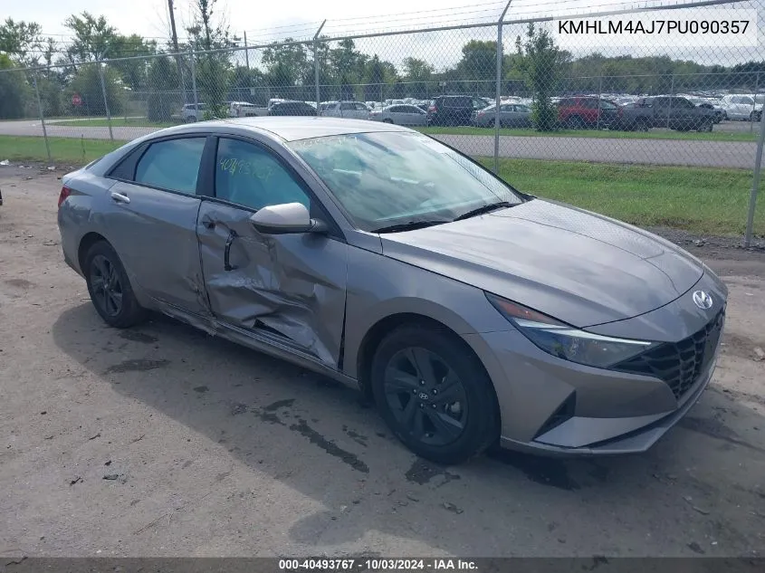 KMHLM4AJ7PU090357 2023 Hyundai Elantra Hybrid Blue