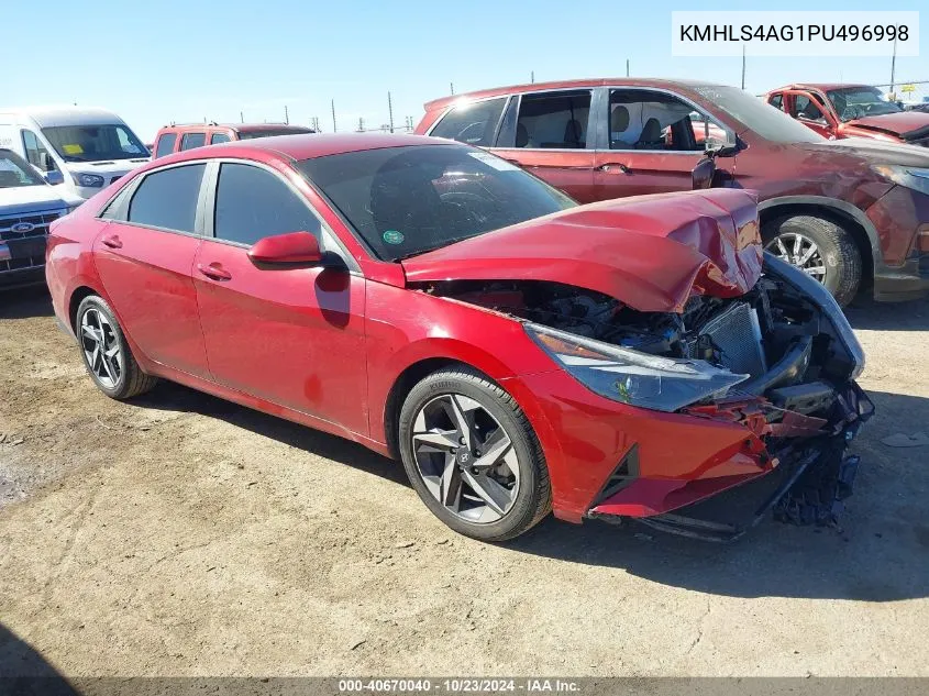 KMHLS4AG1PU496998 2023 Hyundai Elantra Sel