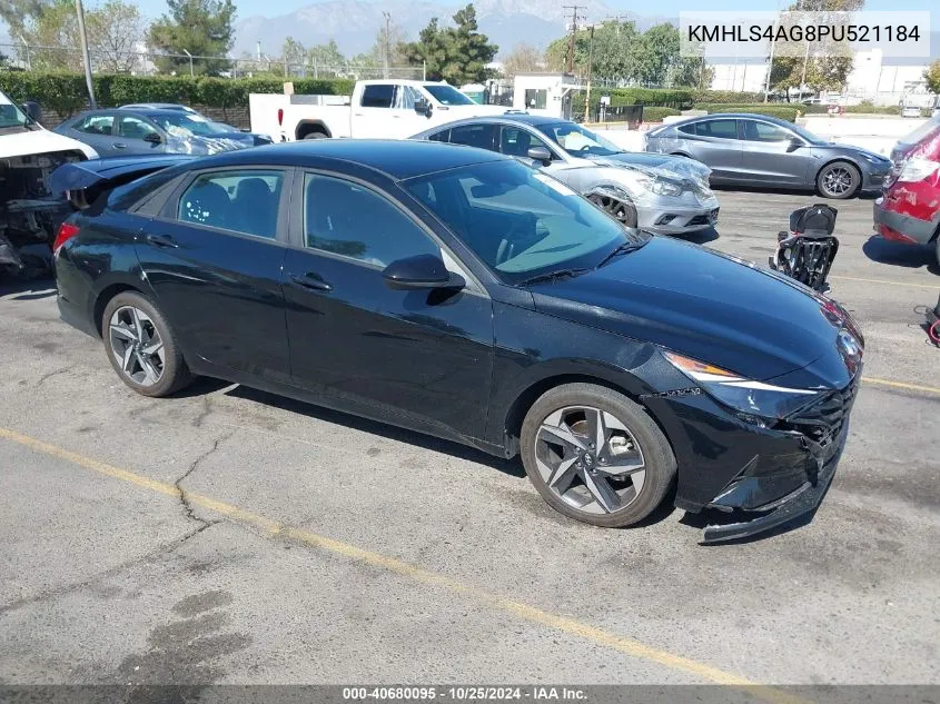 2023 Hyundai Elantra Sel VIN: KMHLS4AG8PU521184 Lot: 40680095