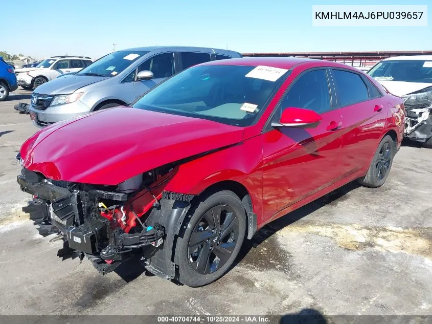 2023 Hyundai Elantra Hybrid Blue VIN: KMHLM4AJ6PU039657 Lot: 40704744