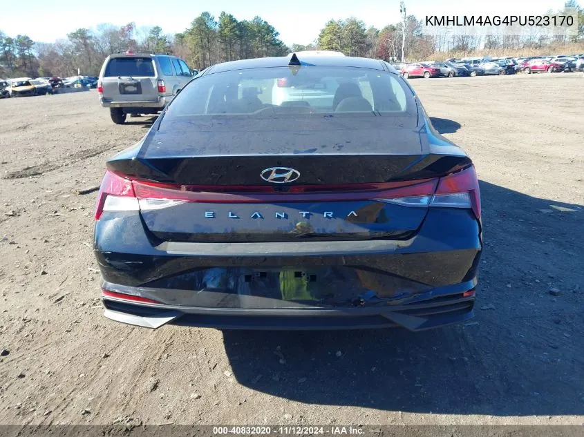 2023 Hyundai Elantra Sel VIN: KMHLM4AG4PU523170 Lot: 40832020