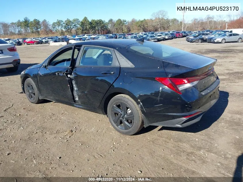 2023 Hyundai Elantra Sel VIN: KMHLM4AG4PU523170 Lot: 40832020