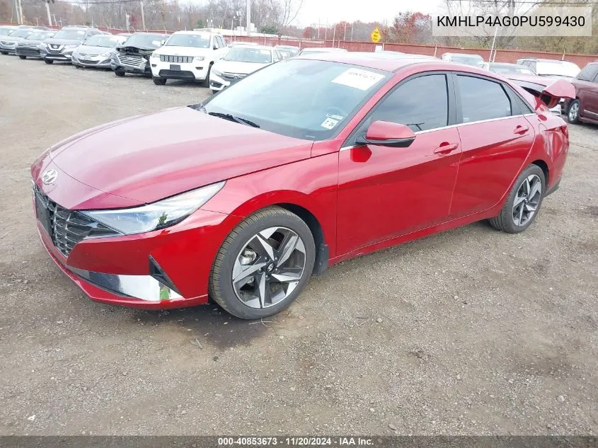 2023 Hyundai Elantra Limited VIN: KMHLP4AG0PU599430 Lot: 40853673