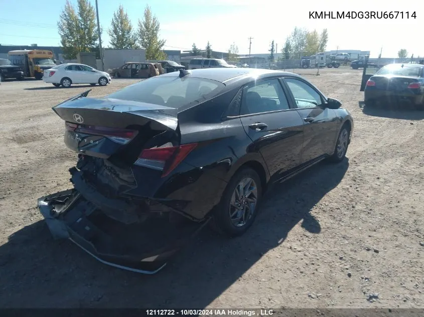 KMHLM4DG3RU667114 2024 Hyundai Elantra Sel