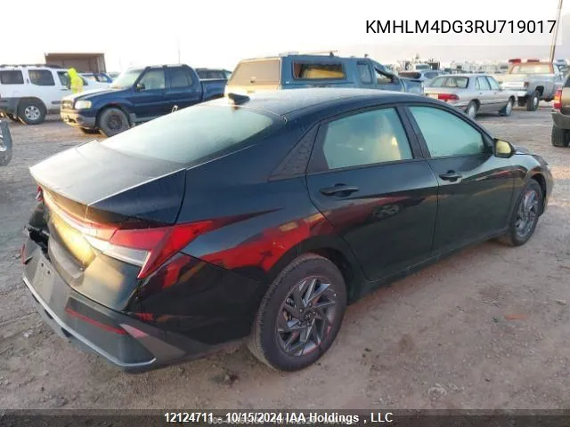 2024 Hyundai Elantra Sel VIN: KMHLM4DG3RU719017 Lot: 12124711