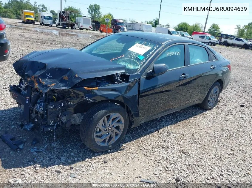 KMHLM4DJ6RU094639 2024 Hyundai Elantra Hybrid Blue