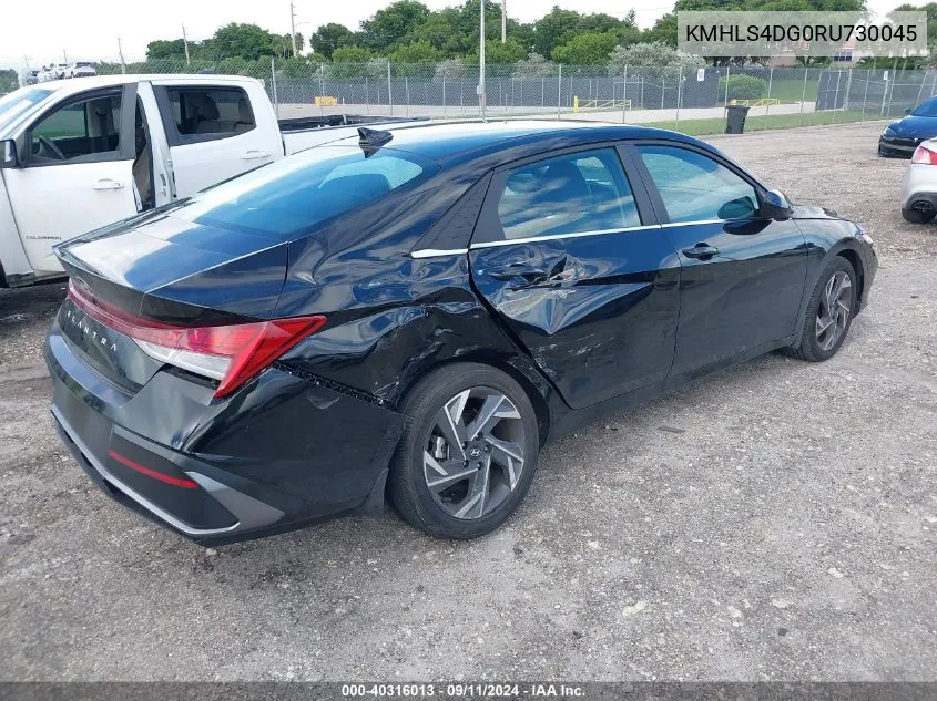 2024 Hyundai Elantra Sel VIN: KMHLS4DG0RU730045 Lot: 40316013