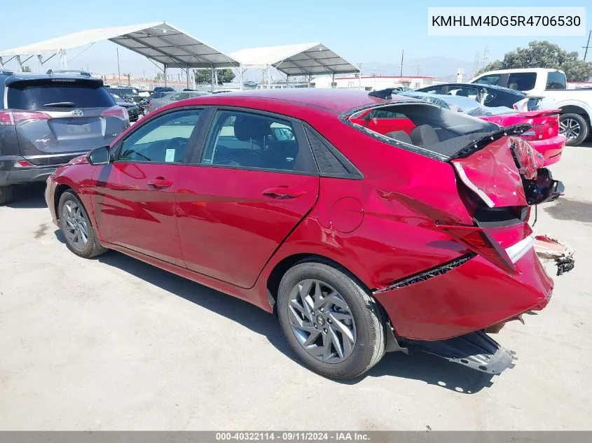 2024 Hyundai Elantra Sel VIN: KMHLM4DG5R4706530 Lot: 40322114