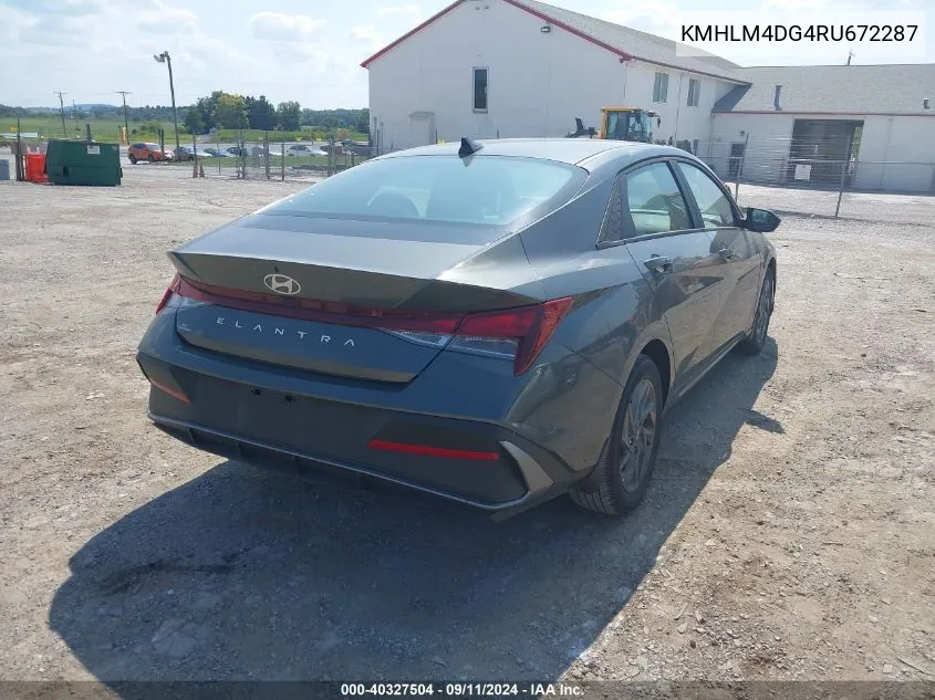 2024 Hyundai Elantra Sel VIN: KMHLM4DG4RU672287 Lot: 40327504