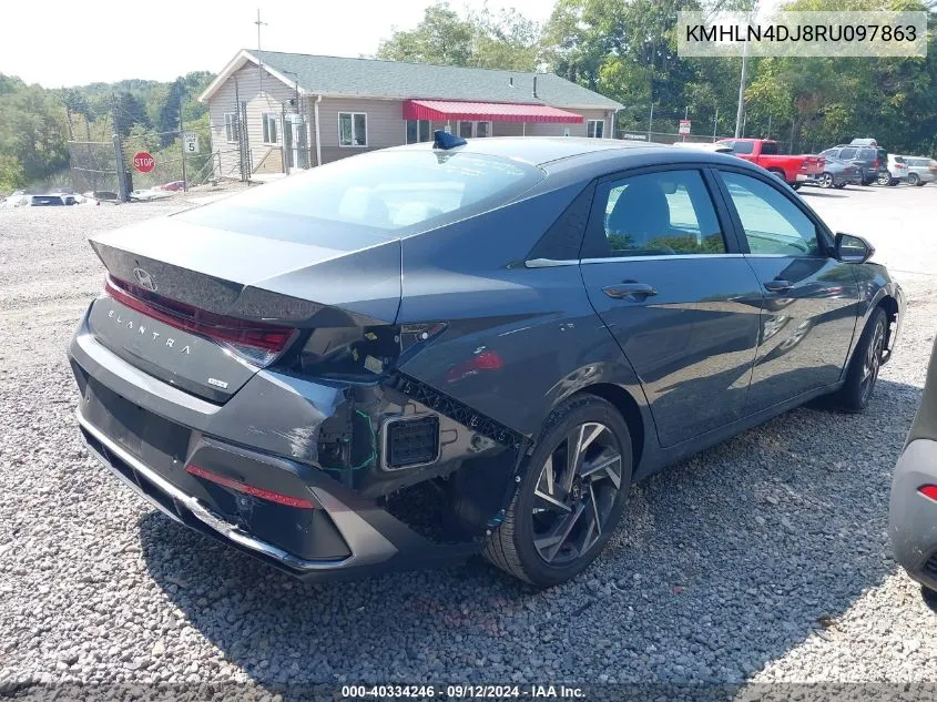 2024 Hyundai Elantra Hybrid Limited VIN: KMHLN4DJ8RU097863 Lot: 40334246