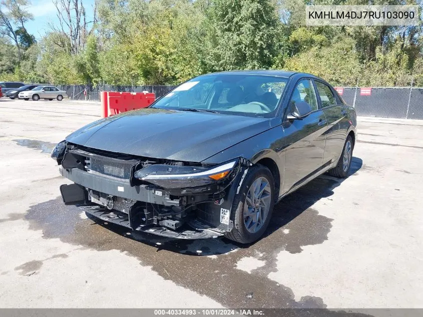 2024 Hyundai Elantra Hybrid Blue VIN: KMHLM4DJ7RU103090 Lot: 40334993