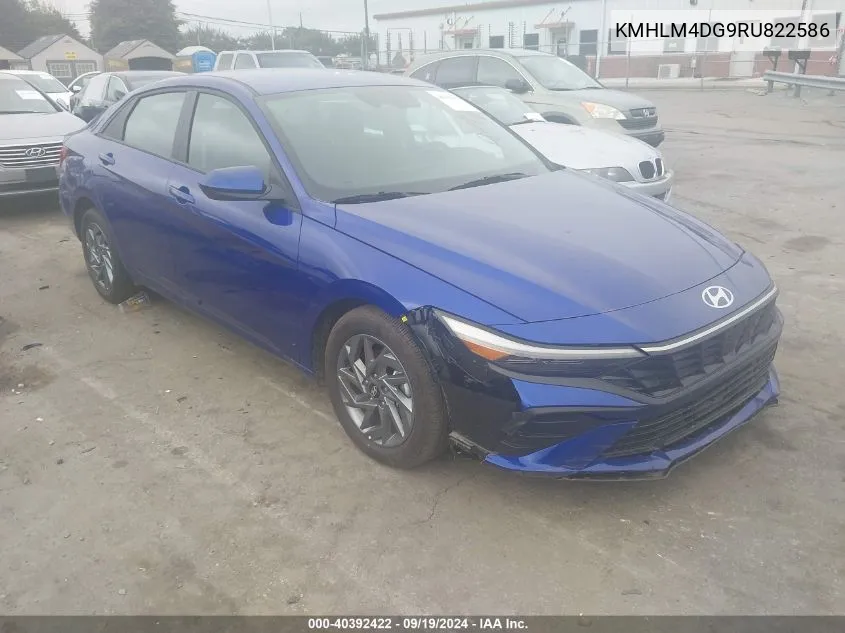 2024 Hyundai Elantra Sel VIN: KMHLM4DG9RU822586 Lot: 40392422