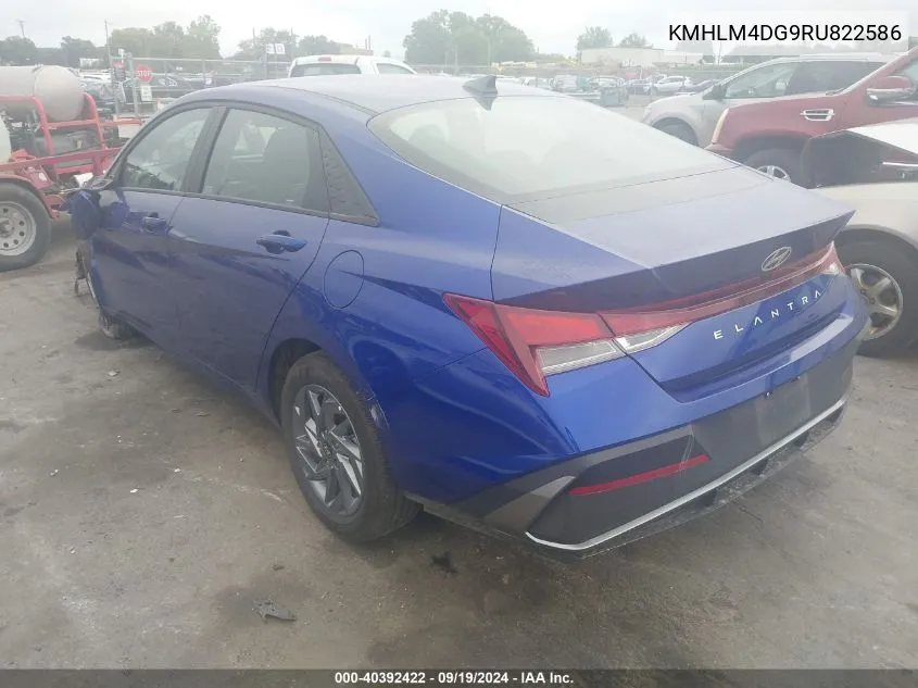 2024 Hyundai Elantra Sel VIN: KMHLM4DG9RU822586 Lot: 40392422