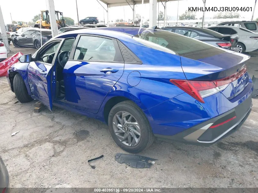 KMHLM4DJ3RU094601 2024 Hyundai Elantra Hybrid Blue