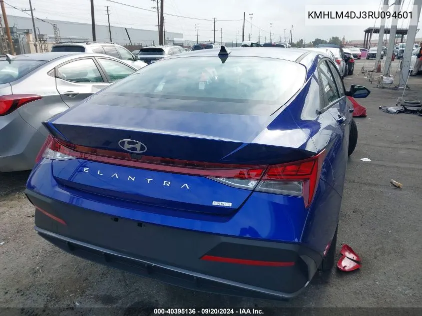 2024 Hyundai Elantra Hybrid Blue VIN: KMHLM4DJ3RU094601 Lot: 40395136