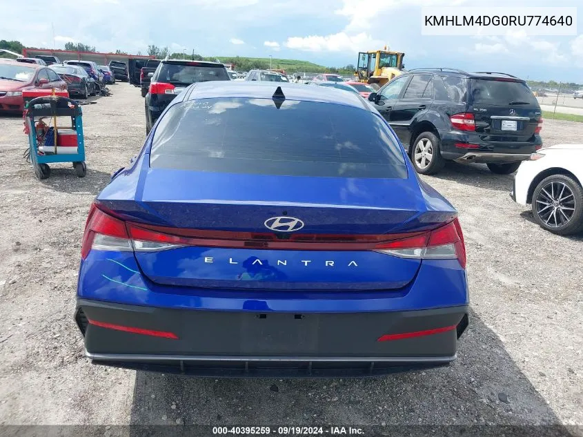 2024 Hyundai Elantra Sel VIN: KMHLM4DG0RU774640 Lot: 40395259