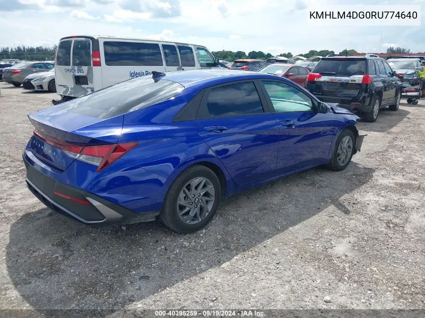 2024 Hyundai Elantra Sel VIN: KMHLM4DG0RU774640 Lot: 40395259