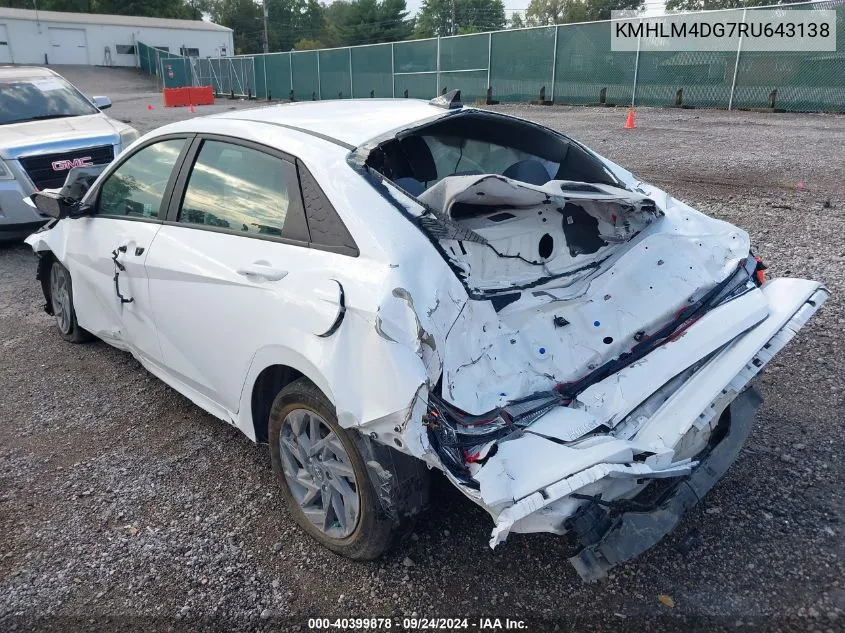 KMHLM4DG7RU643138 2024 Hyundai Elantra Sel