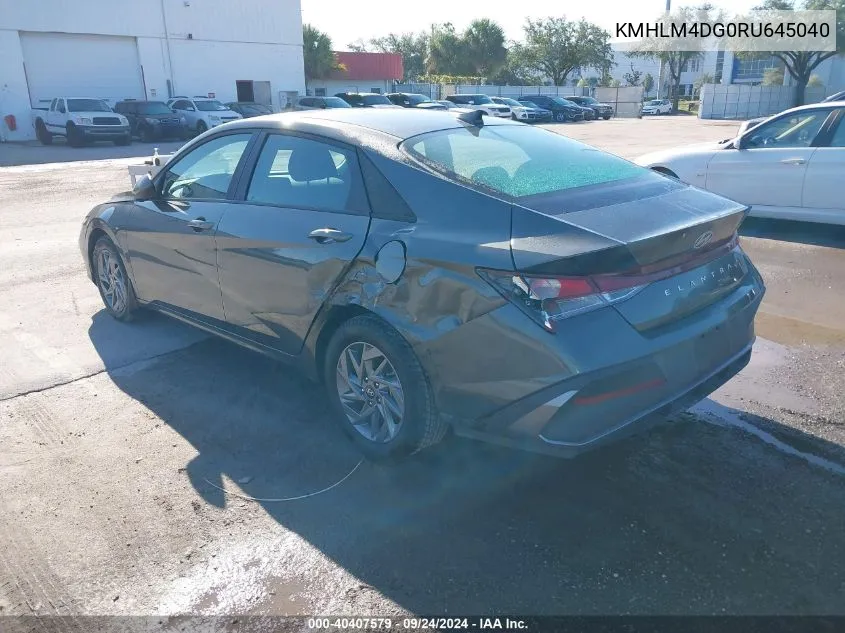 KMHLM4DG0RU645040 2024 Hyundai Elantra Sel