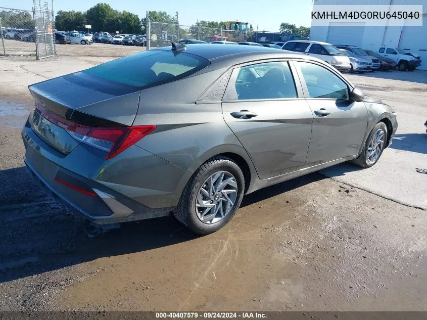 KMHLM4DG0RU645040 2024 Hyundai Elantra Sel