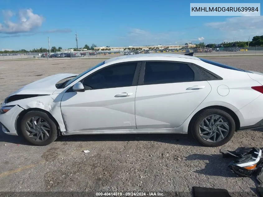 2024 Hyundai Elantra Sel VIN: KMHLM4DG4RU639984 Lot: 40414519