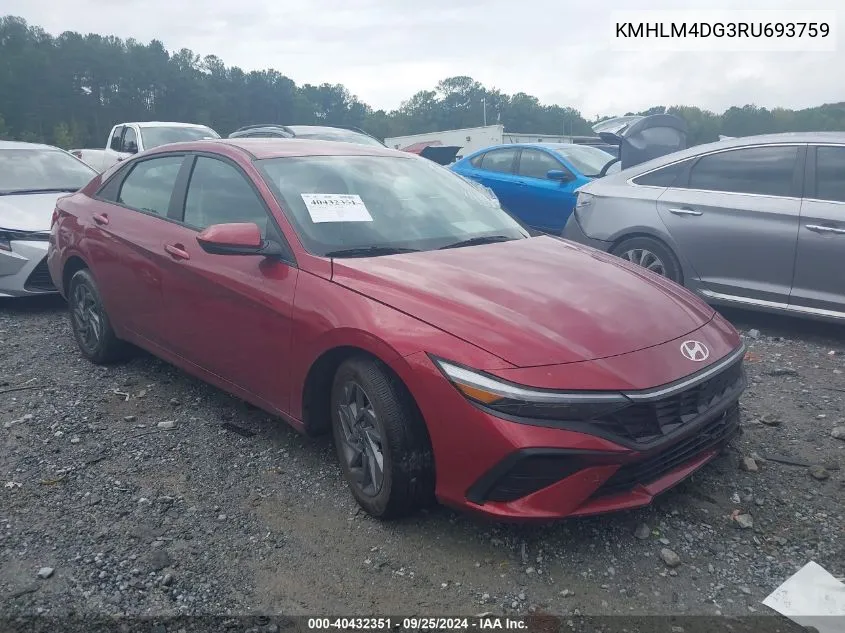 KMHLM4DG3RU693759 2024 Hyundai Elantra Sel