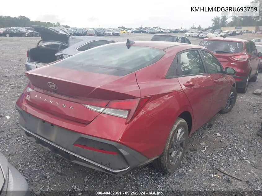 KMHLM4DG3RU693759 2024 Hyundai Elantra Sel