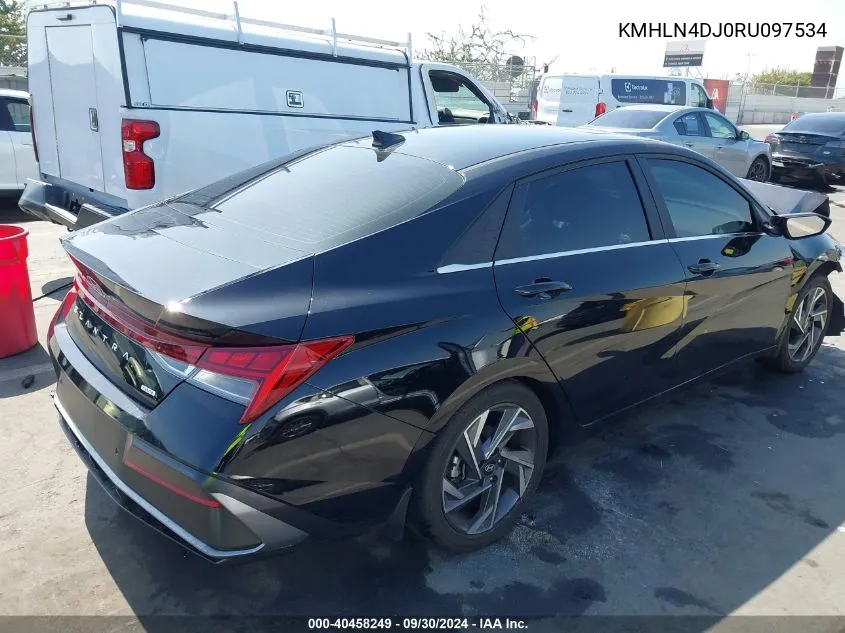 KMHLN4DJ0RU097534 2024 Hyundai Elantra Hybrid Limited