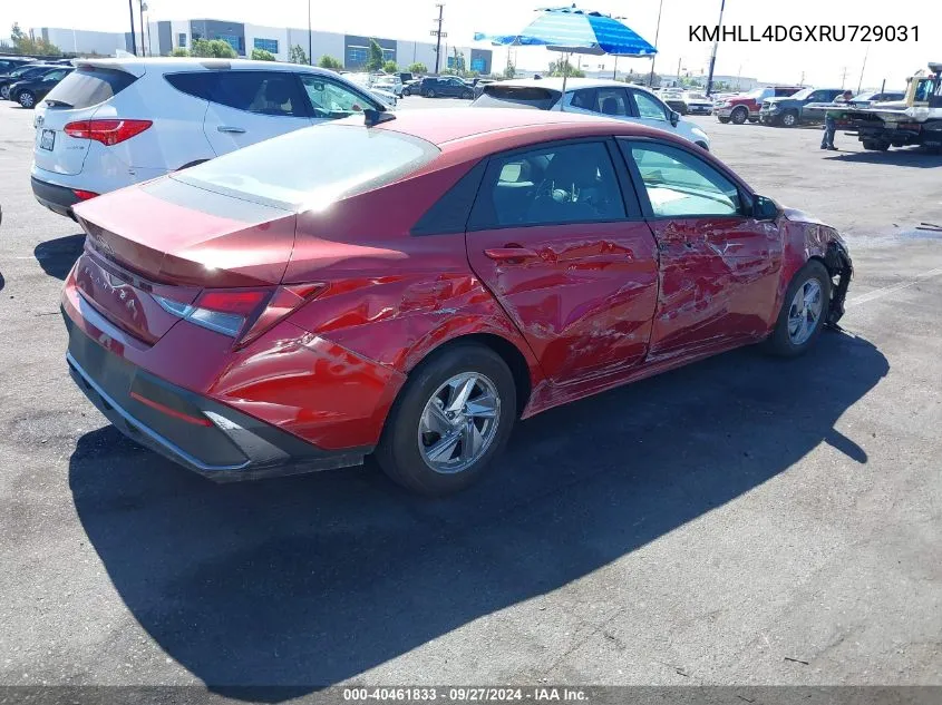 KMHLL4DGXRU729031 2024 Hyundai Elantra Se