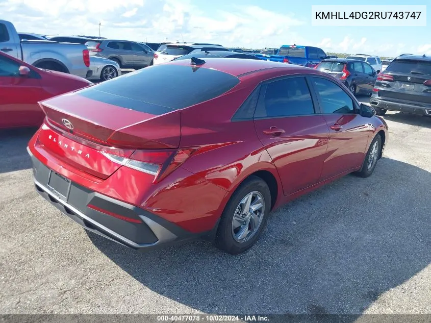 KMHLL4DG2RU743747 2024 Hyundai Elantra Se