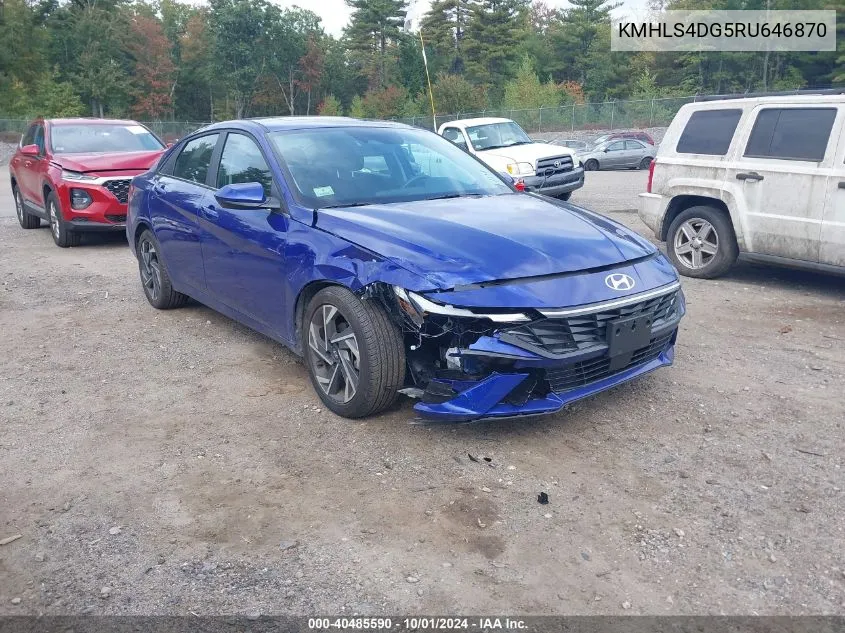 KMHLS4DG5RU646870 2024 Hyundai Elantra Sel