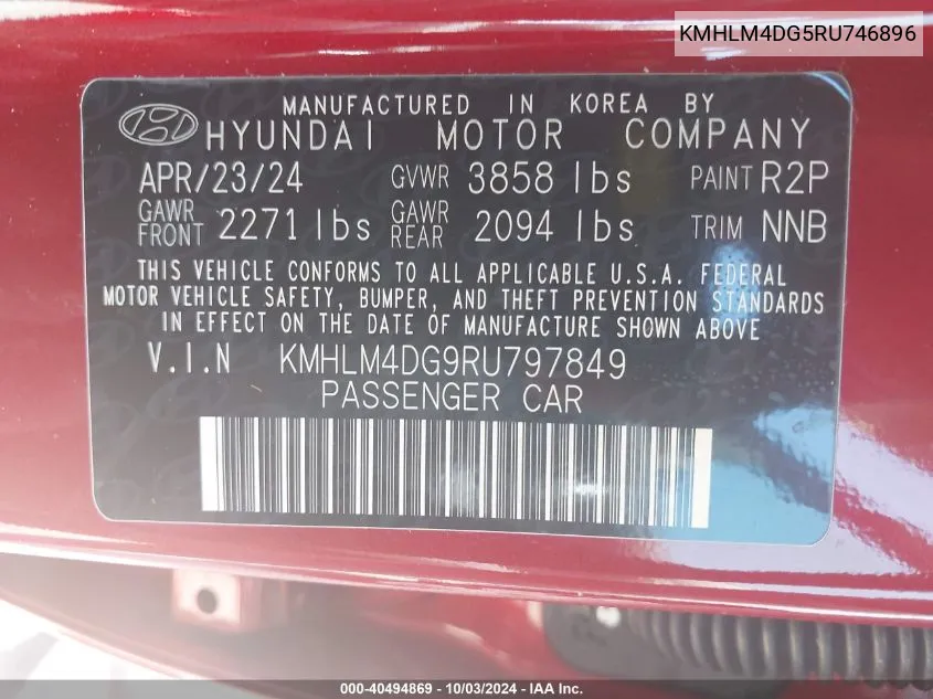 KMHLM4DG5RU746896 2024 Hyundai Elantra Sel