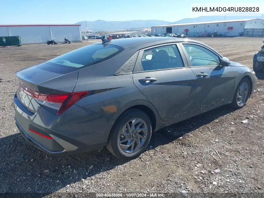 2024 Hyundai Elantra Sel VIN: KMHLM4DG4RU828828 Lot: 40538086