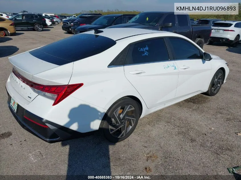 2024 Hyundai Elantra Hybrid Limited VIN: KMHLN4DJ1RU096893 Lot: 40585383