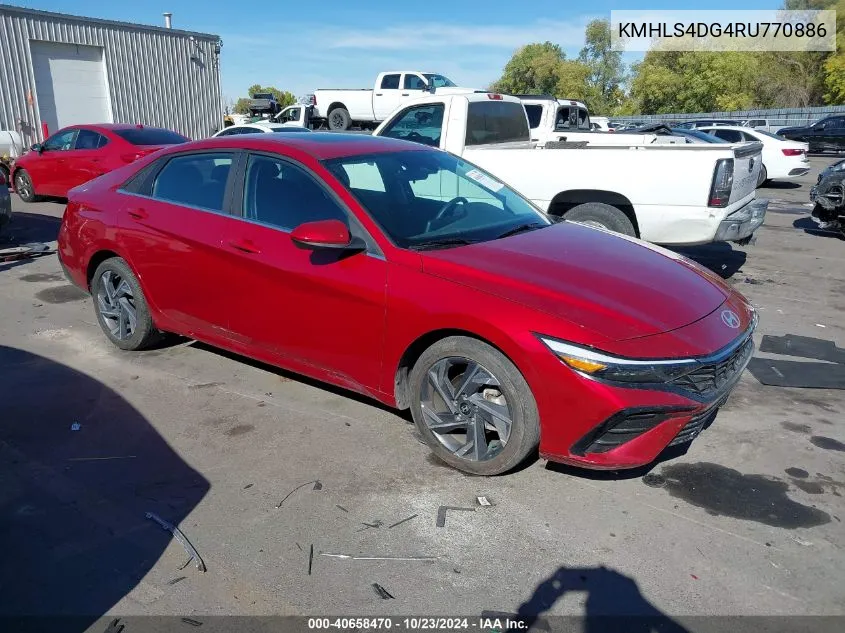 2024 Hyundai Elantra Sel VIN: KMHLS4DG4RU770886 Lot: 40658470