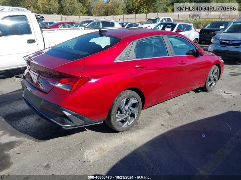 KMHLS4DG4RU770886 2024 Hyundai Elantra Sel