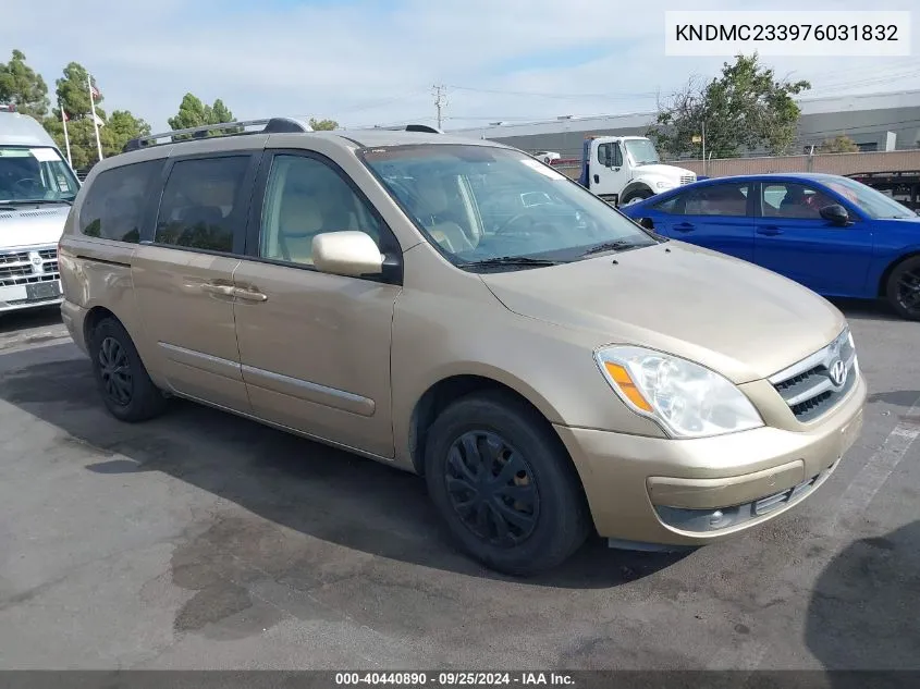 2007 Hyundai Entourage Gls/Limited/Se VIN: KNDMC233976031832 Lot: 40440890