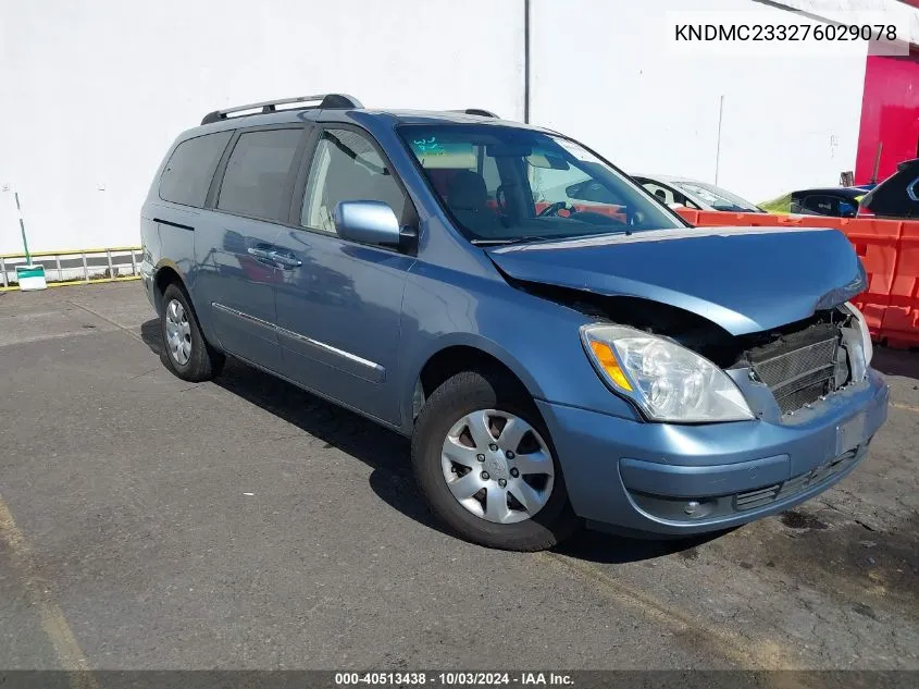 2007 Hyundai Entourage Gls/Limited/Se VIN: KNDMC233276029078 Lot: 40513438