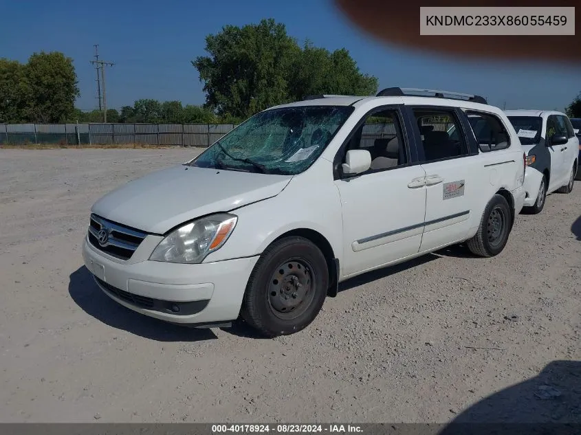 2008 Hyundai Entourage Gls/Limited VIN: KNDMC233X86055459 Lot: 40178924