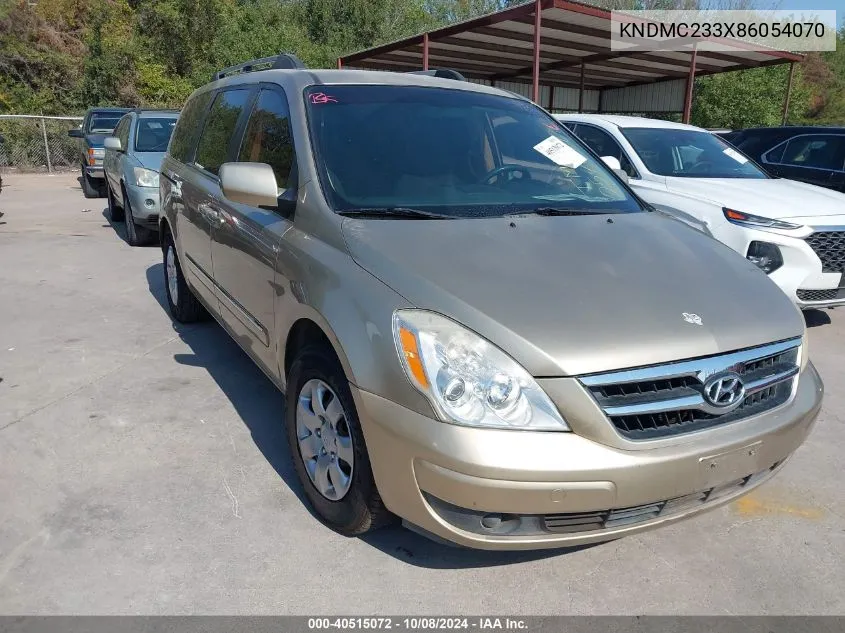 2008 Hyundai Entourage Gls/Limited VIN: KNDMC233X86054070 Lot: 40515072