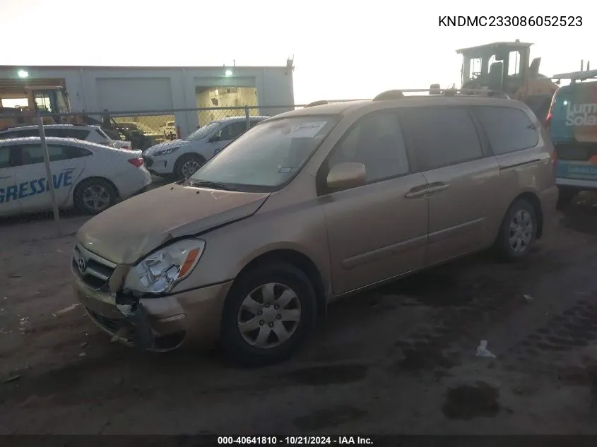 2008 Hyundai Entourage Gls/Se/Limited VIN: KNDMC233086052523 Lot: 40641810