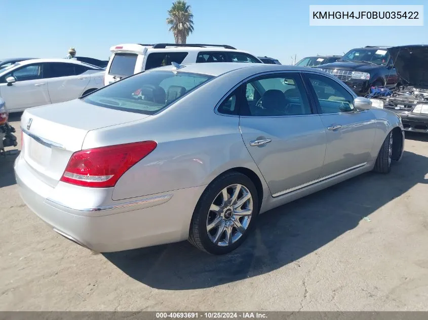 2011 Hyundai Equus Signature VIN: KMHGH4JF0BU035422 Lot: 40693691