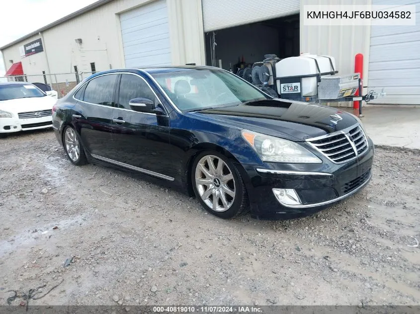 2011 Hyundai Equus Ultimate VIN: KMHGH4JF6BU034582 Lot: 40819010