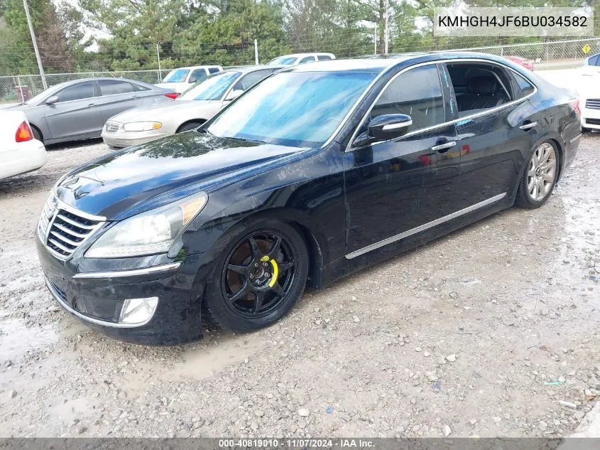 2011 Hyundai Equus Ultimate VIN: KMHGH4JF6BU034582 Lot: 40819010