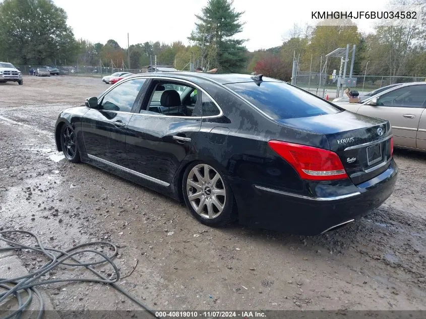 2011 Hyundai Equus Ultimate VIN: KMHGH4JF6BU034582 Lot: 40819010